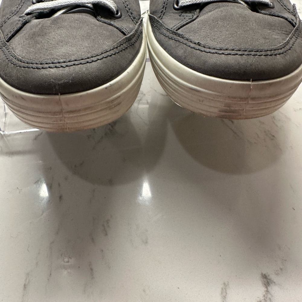 ECCO - Soft 7 sneaker, gray soft rich leather with all day comfort - Picture 9 of 11